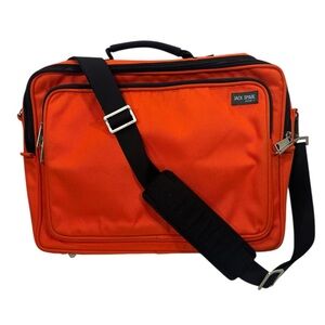 Jack Spade Canvas Messenger Bag Crossbody Computer Bag Vibrant Orange